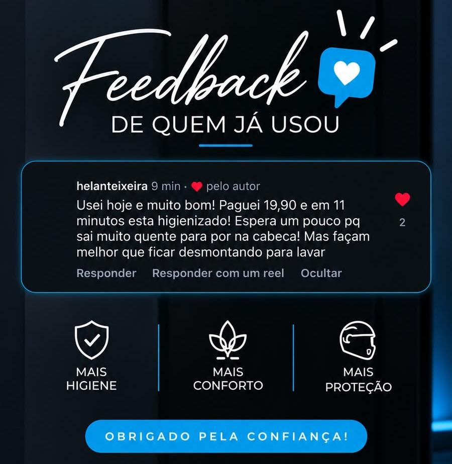 Publicação com depoimento real de cliente da Helmet Clean